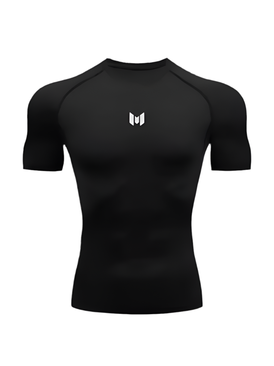 'GENESIS' COMPRESSION TEE - BLACK