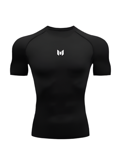 'GENESIS' COMPRESSION TEE - BLACK