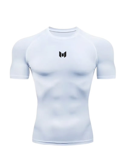 'GENESIS' COMPRESSION TEE - WHITE